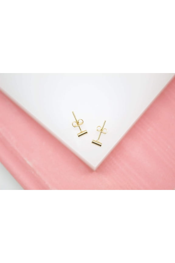 18K Gold Filled Bar Stud Earrings (L44A)(L50-51)