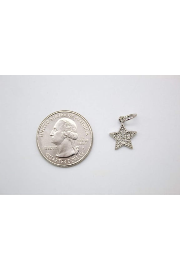 18K Gold Filled CZ Stone Star Pendant