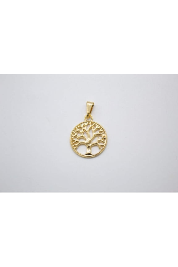 18K Gold Filled Gold Tree Of Life Minimalist Cubic Zirconia Bracelet (A24)