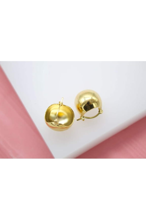18K Gold Filled Open Circle Earrings (K143)