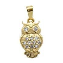 18K Gold Filled Owl Pendant