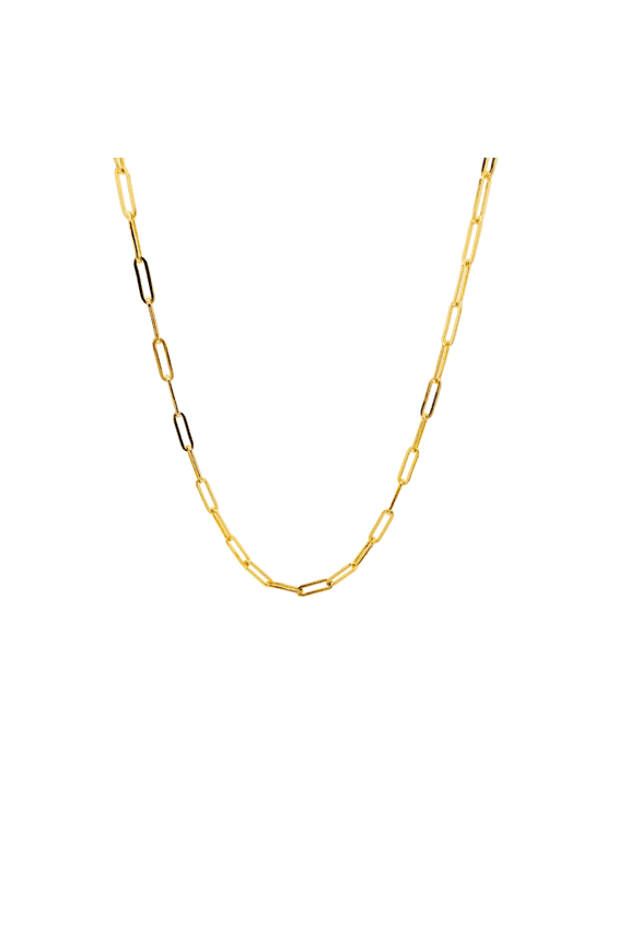 18K Gold Filled Paperclip Chain Necklace