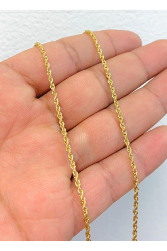 18K Gold Filled Rope Chain Necklace For Mens Womens 18" 20" 24" Everyday Necklace Cadena Rope Para Mujer y Hombre / Dainty Necklace