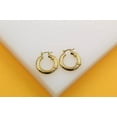 thumbnail image 1 of 18K Gold Filled Small Twists Lever Back Hoop Earrings (J157), 1 of 2