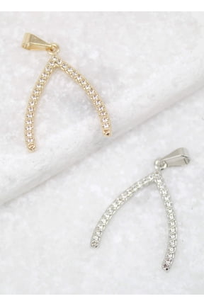 18K Gold Filled WishBone Pendant