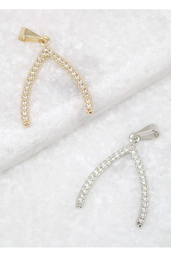 18K Gold Filled WishBone Pendant