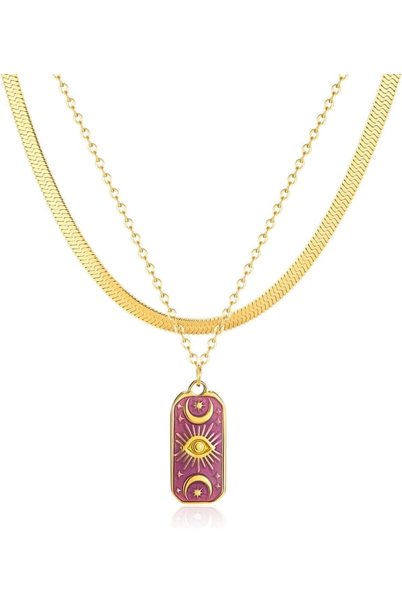 18K Gold Layered Necklaces For Women Trendy Boho Cross Pendant Necklace Set Silver Dainty Pearl Beaded Cz Choker Necklace Stack Handmade Fashion Jewelry For Gift[Z3050]