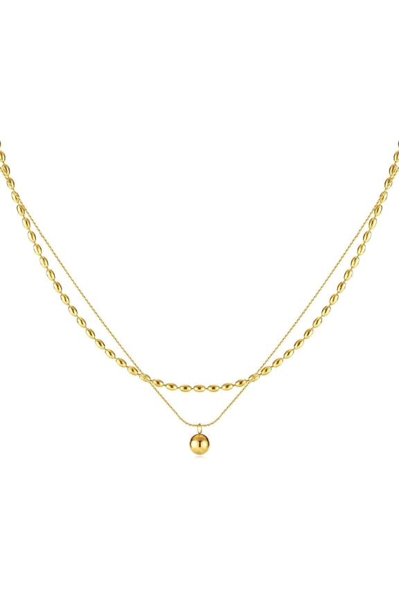 18K Gold Layered Necklaces For Women Trendy Boho Cross Pendant Necklace Set Silver Dainty Pearl Beaded Cz Choker Necklace Stack Handmade Fashion Jewelry For Gift[Z3043]