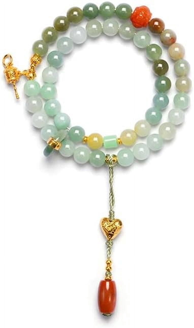 18K Gold Natural Jade Women's Bracelet with A-Grade Jade Pendant, Southern Red Agate, Lunar New Year Lucky Gift.