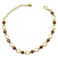 thumbnail image 1 of 18K Gold Over Brass Hessonite Garnet - Madagascar Bracelet Jewelry BM-1049 TGB1001_B, 1 of 5