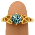 thumbnail image 1 of 18K Gold Over Brass London Blue Topaz Ring s.6 Jewelry RM-1761 TGR1029_C_6, 1 of 6