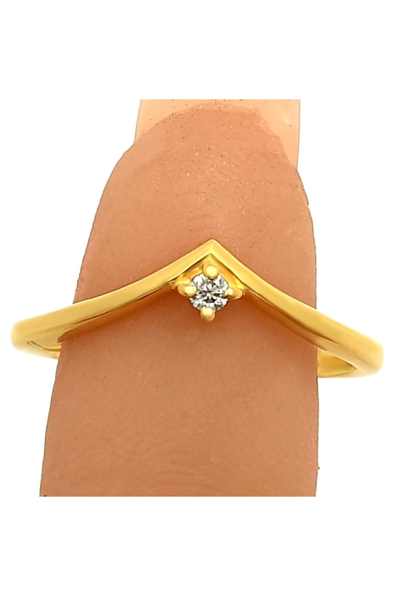 18K Gold Over Brass Moissanite Ring s.6 Jewelry RM-1768 TGR1038_D_6