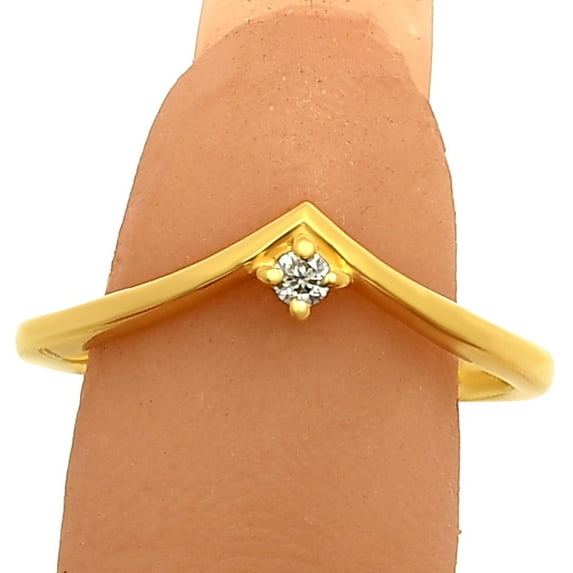 18K Gold Over Brass Moissanite Ring s.7 Jewelry RM-1768 TGR1038_D_7