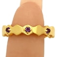 thumbnail image 1 of 18K Gold Over Brass Natural Amethyst - Brazil Ring s.6 Jewelry RM-1766 TGR1035_B_6, 1 of 6