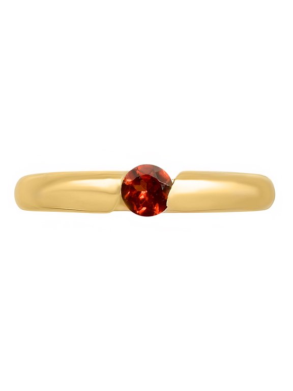 18K Gold Over Brass Natural Hessonite Garnet Ring s.7 Jewelry RM-1770 TGR1043_A_7