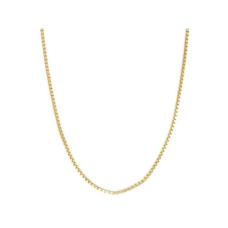 Polished Bead Bar Necklace 14k Gold-plated Sterling Silver Adjustable Box Chain Polished Bead Bar Necklace 14k Gold-plated Sterling Silver Adjustable Box Chain