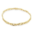 thumbnail image 1 of 18K Gold Over Sterling Silver Diamond Cut Leaves Bracelet 7 Inches, 1 of 1