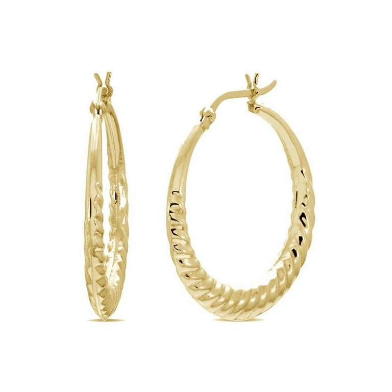 Sterling silver fluted hoops Sterling silver fluted hoops