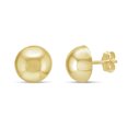 thumbnail image 1 of 18K Gold Over Sterling Silver Half Ball Stud Earrings, 1 of 4