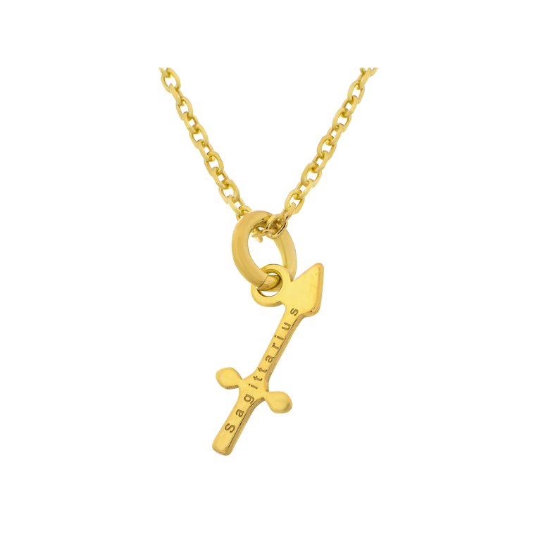 Gold sagittarius zodiac on sale pendant