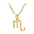 thumbnail image 1 of 18K Gold Over Sterling Silver Scorpio Zodiac Necklace 18 Inches, 1 of 4