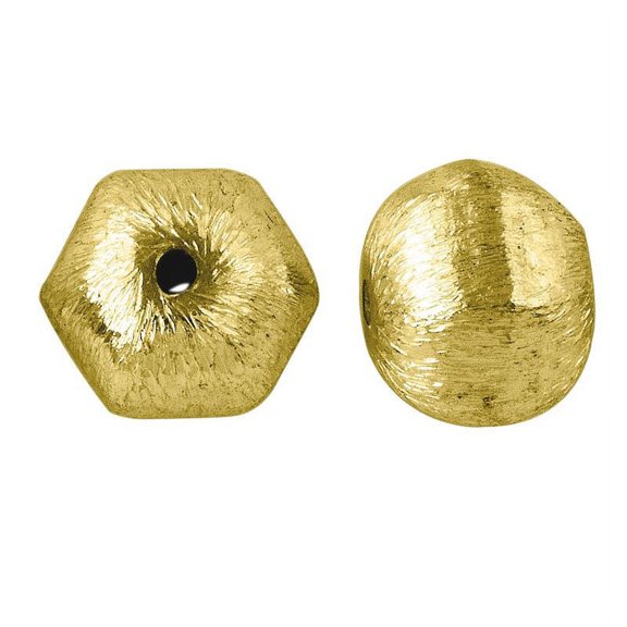 18K Gold Overlay Brushed Bead BG-183