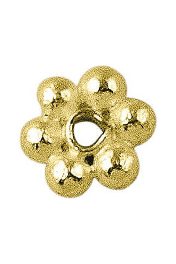 18K Gold Overlay Daisy Bead Spacer SG-102-4MM