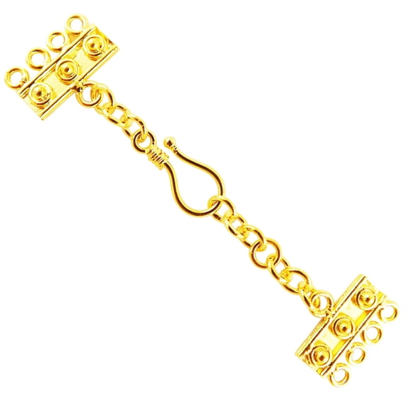 18K Gold Overlay Multi Strand Clasp CG-178-4H