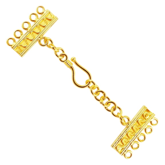 18K Gold Overlay Multi Strand Clasp CG-179-5H