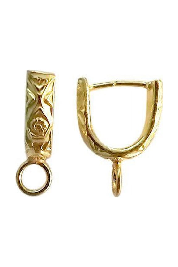 18K Gold Overlay Pendant Bail CG-355