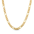 thumbnail image 1 of 18K Gold PVD Stainless Steel Figaro Necklace, 5mm Width, 18-Inch Length, 1 of 9