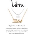 18K Gold Plated 12 Zodiac Sign Letter Pendant Necklace For Women Girls