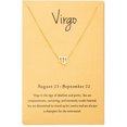 18K Gold Plated 12 Zodiac Sign Letter Pendant Necklace For Women Girls