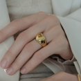 thumbnail image 1 of Unisex 18K Gold Plated Ring Band Durable 316L Stainless Steel Elegant Gift For Him Or Her Daily Wearable Style, 1 of 9