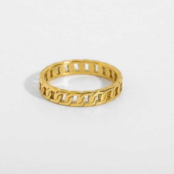 18K Gold Plated 316L Stainless Steel Ring