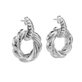thumbnail image 1 of 18K Gold Plated 3mm Wide Allure Hoop Earrings for Women – 925 Sterling Silver, Hypoallergenic, Timeless & Elegant Hoops, 1 of 4