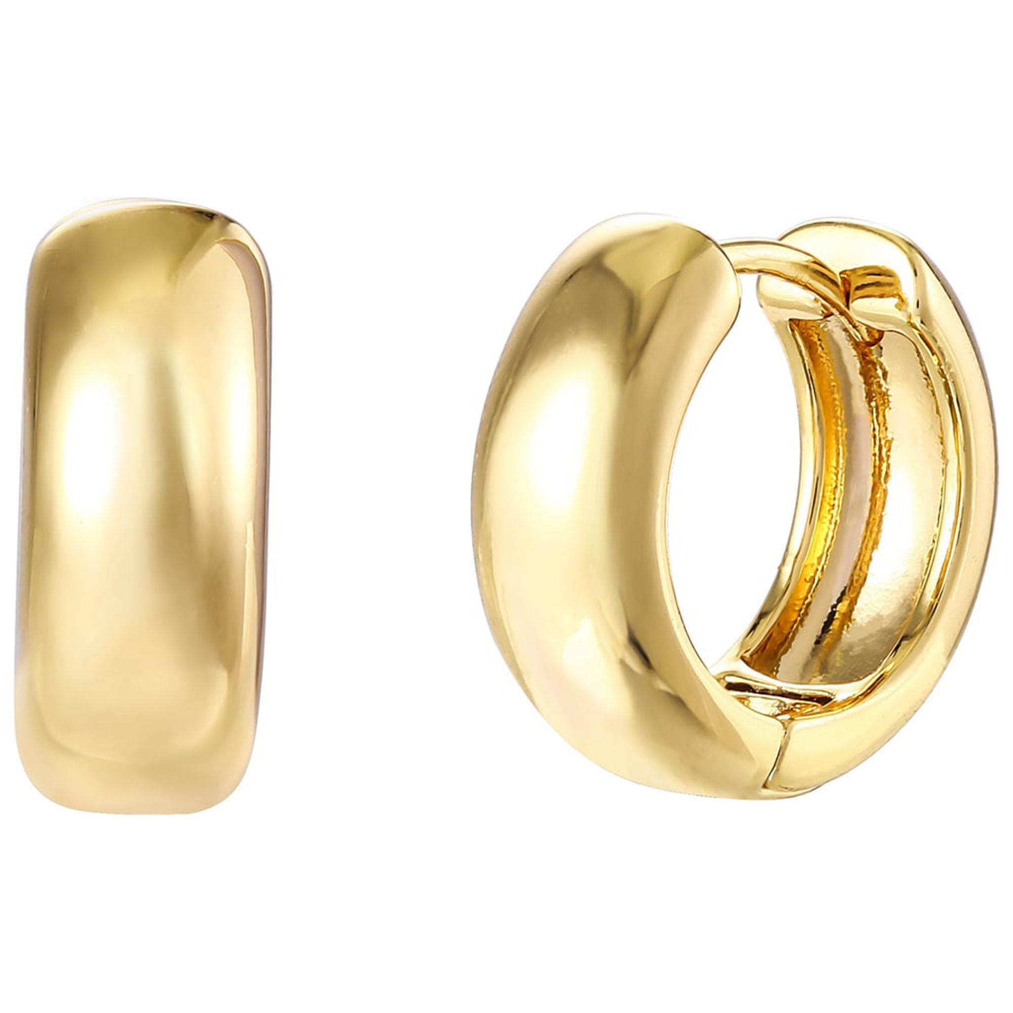 18K Gold Plated Chucky Huggie Earrings