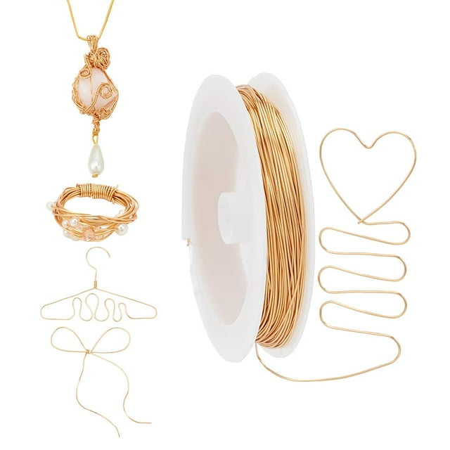 18K Gold Plated Copper Wire 22 Gauge Jewelry Making Bendable Wire Craft