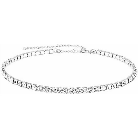 18K Gold Plated Cubic Zirconia Tennis Chocker Necklace for Women,Waterproof Adjustable Necklace for Women Summer Beach Jewelry Sister