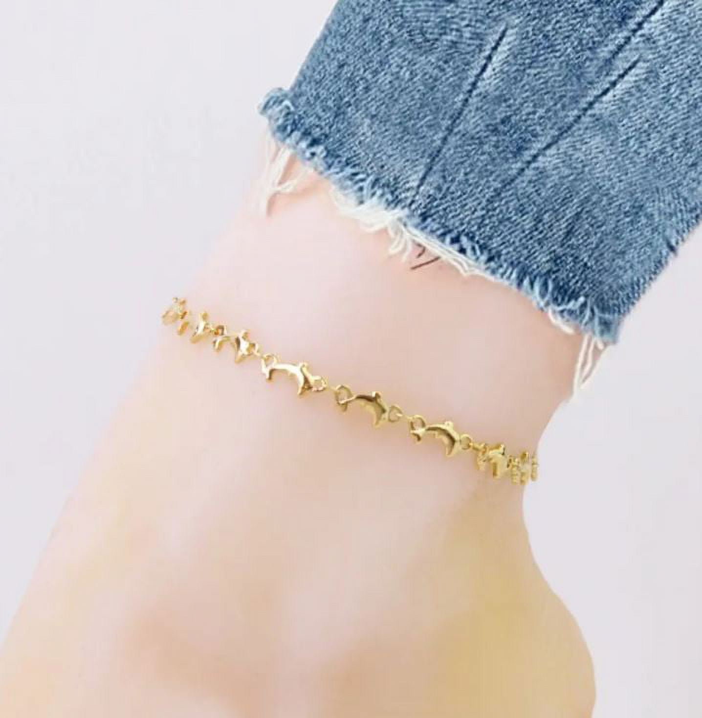 Buy 18K Gold Plated Dolphin Anklet Online Kuwait Ubuy
