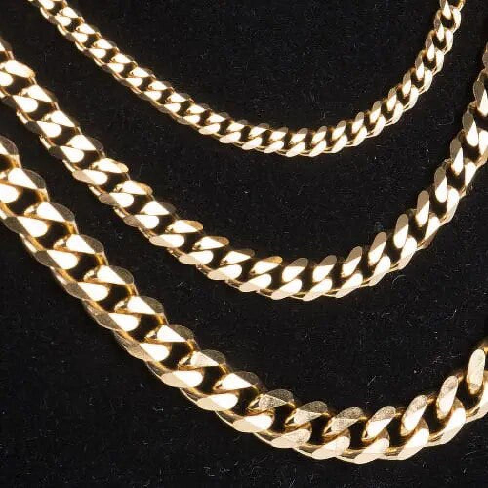 JSJOY Men's Stainless Steel Cuban Link Chain - 6mm White Gold Curb Necklace, 18/20/22 Inch, Hip Hop Style
