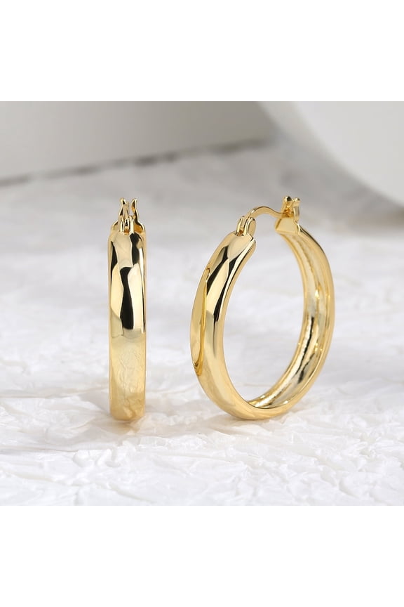18K Gold Plated Hoop Earrings For Women Hypoallergenic Hoops Earrings Lightweight Small Hoops Earrings Gold Jewelry Mother's Day Gifts