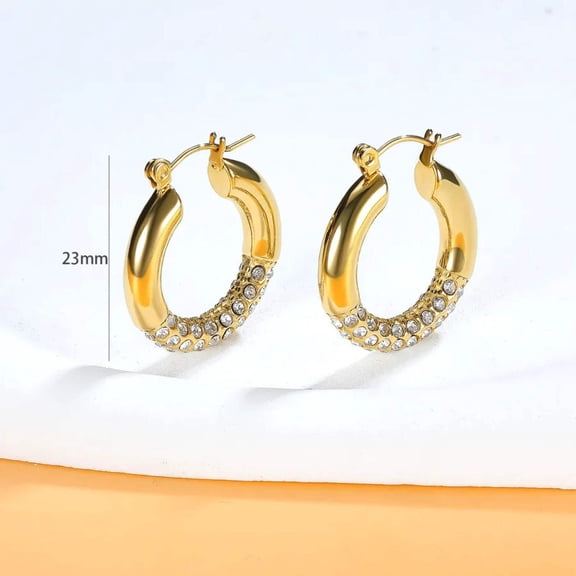 18K Gold Plated Hoop Earrings