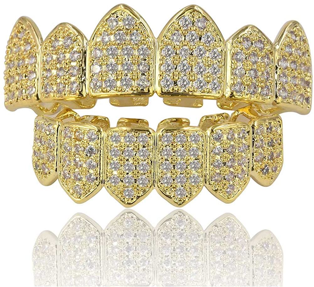 18K Gold Plated Macro Pave Iced-Out with Extra Molding Bars Included - image 1 of 4