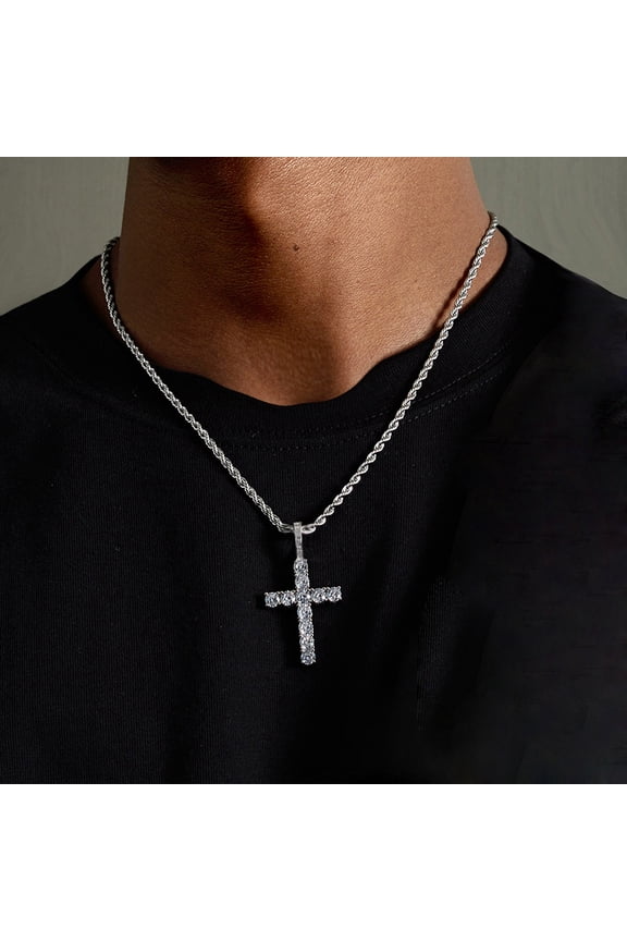 18K Gold Plated Rhinestone Silver Necklace