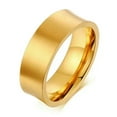 thumbnail image 1 of 18K Gold Plated Stainless Steel Band 7mm Men's Matte Finished Ring #8 9 10 11 12, 1 of 6