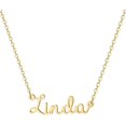 18K Gold Plated Stainless Steel Name Necklace Personalized Custom Name