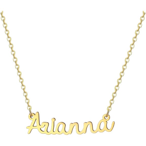 18K Gold Plated Stainless Steel Name Necklace Personalized Custom Name Necklace Customized Nameplate Necklace For Women[o2452]