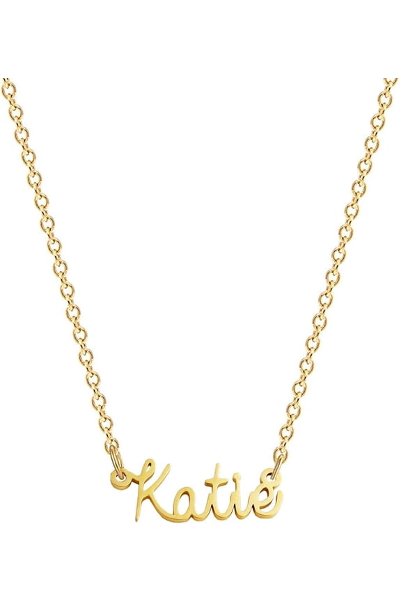 18K Gold Plated Stainless Steel Name Necklace Personalized Custom Name Necklace Customized Nameplate Necklace For Women[o2501]