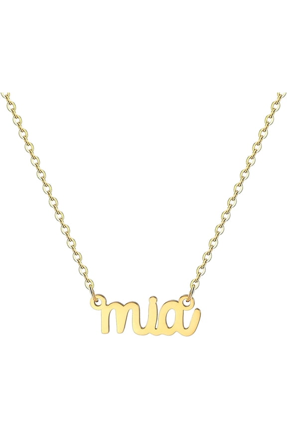 18K Gold Plated Stainless Steel Name Necklace Personalized Custom Name Necklace Customized Nameplate Necklace For Women[o2516]